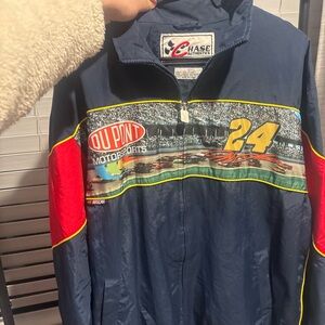 Chase Authentics Men's Navy Racing Windbreaker